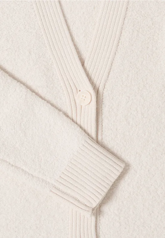 Softer Bouclé Cardigan light greige