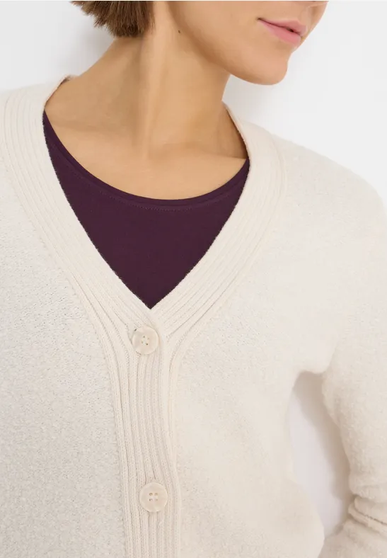 Softer Bouclé Cardigan light greige