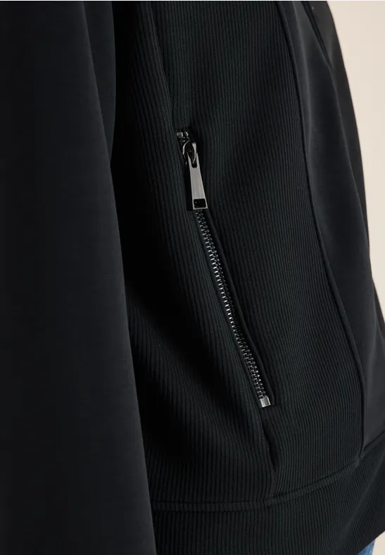 Sportive Sweatjacke Black