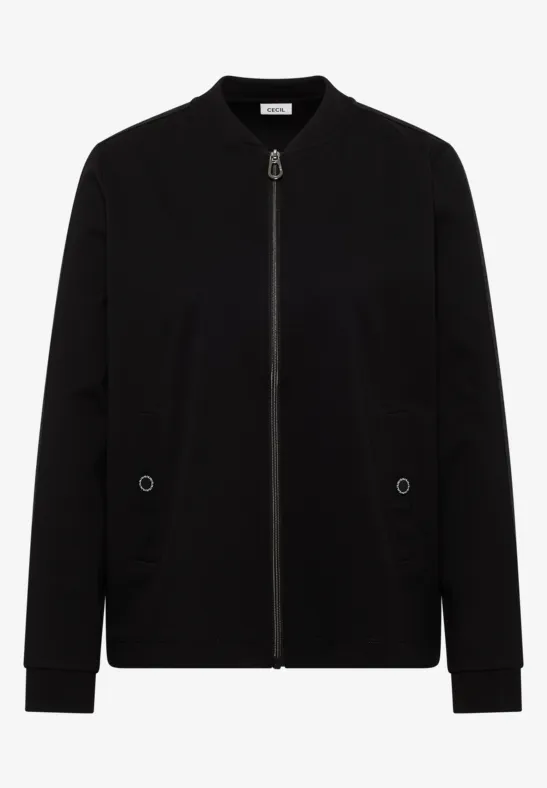 Blouson mit Glitzer-Tape Black