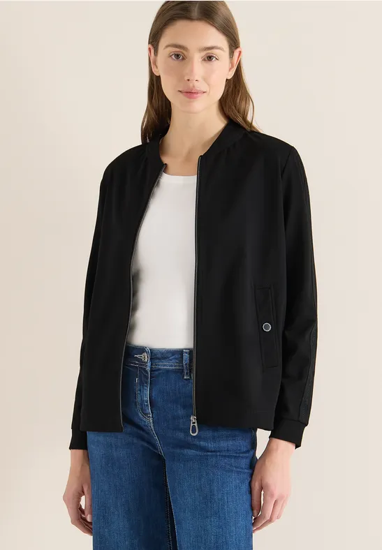Blouson mit Glitzer-Tape Black