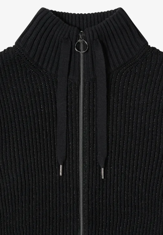 Strukturalna kamizelka z zamkiem błyskawicznym Black