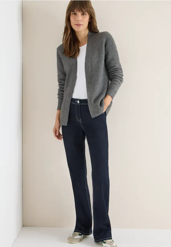 Cardigan mit Struktur flint grey melange