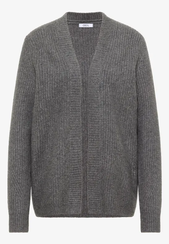 Cardigan mit Struktur flint grey melange