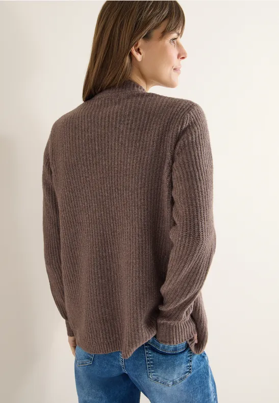 Cardigan structuré mushroom taupe melange