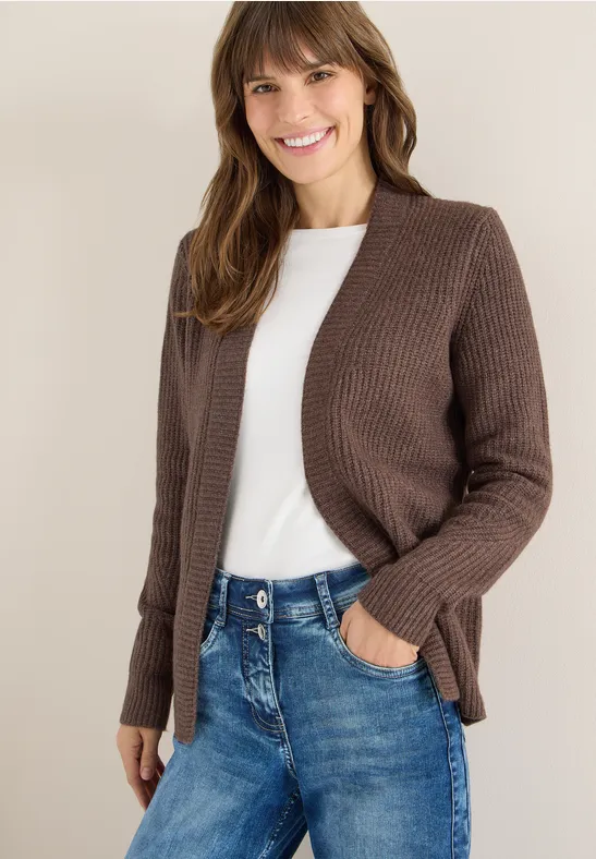 Cardigan structuré mushroom taupe melange