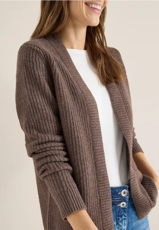Cardigan structuré mushroom taupe melange
