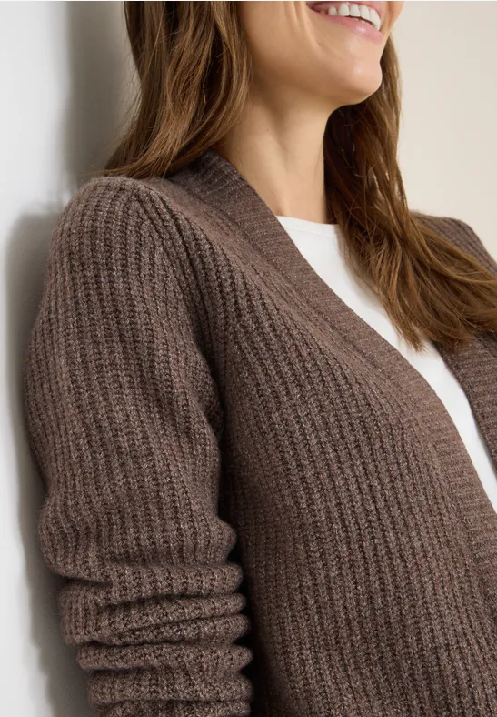Cardigan structuré mushroom taupe melange