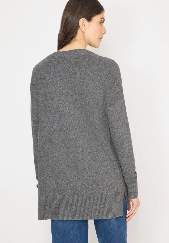 Cardigan mit Knopfleiste flint grey melange