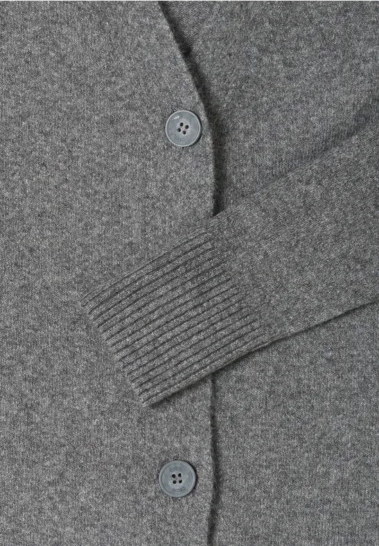 Cardigan mit Knopfleiste flint grey melange