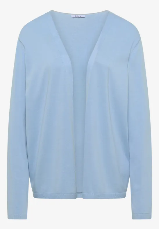 Basic Cardigan in offener Passform light sky blue