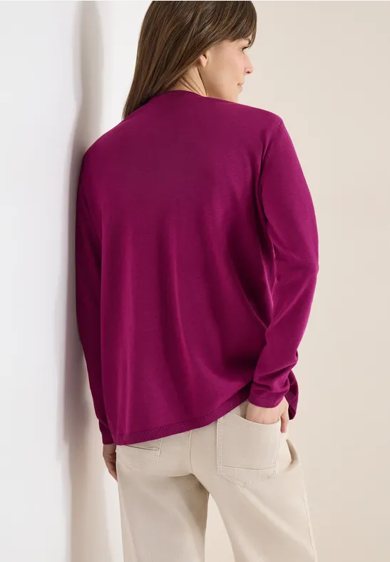 Cardigan de base magenta purple
