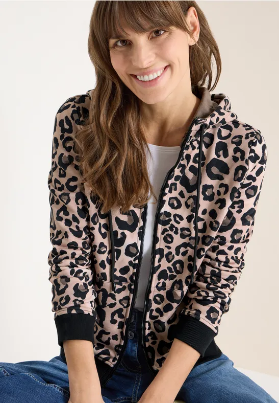 Sweat à capuche Leo urban taupe