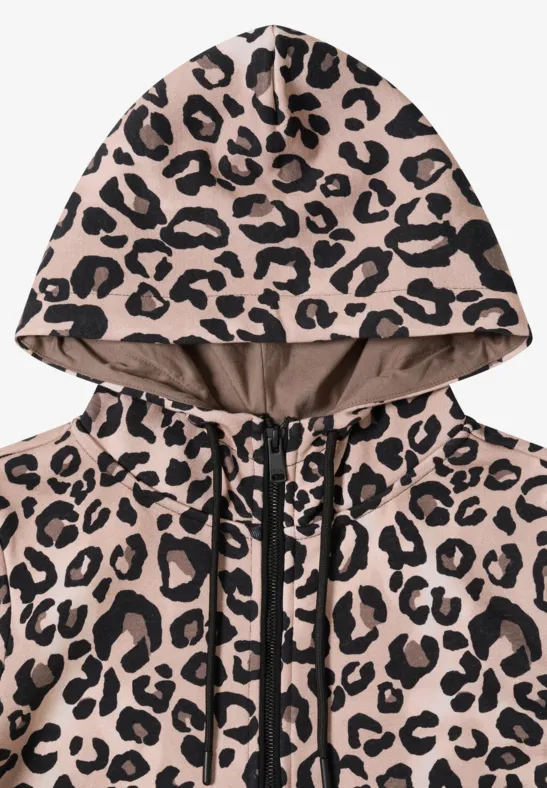 Sweat à capuche Leo urban taupe