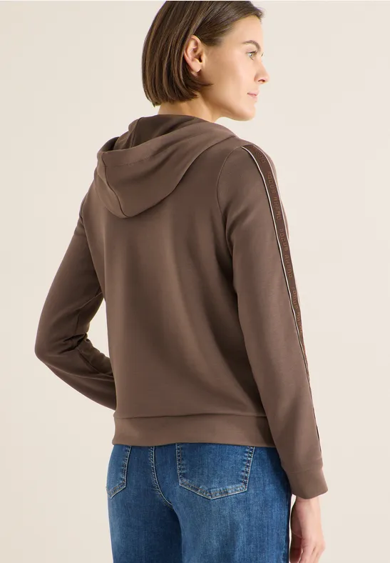 Gallonstreifen Sweatjacke urban taupe