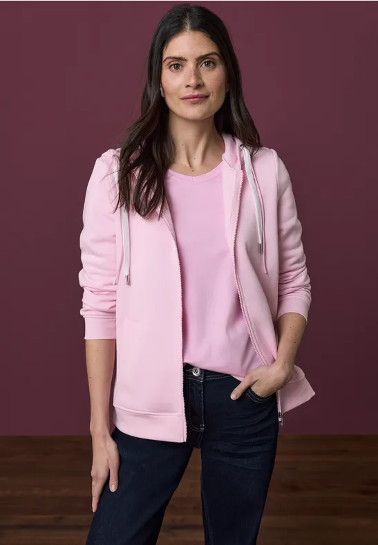 Hoodie Jacke light blush rose