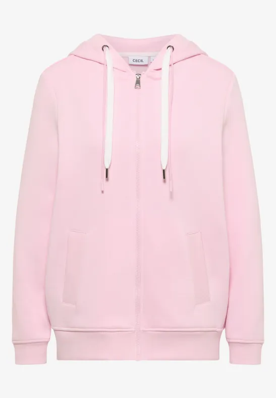 Hoodie Jacke light blush rose