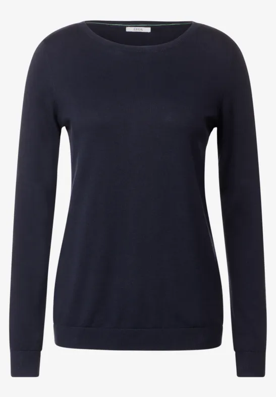 Trui met structuurdetail universal blue