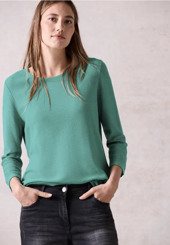 Strukturpullover adriatic green