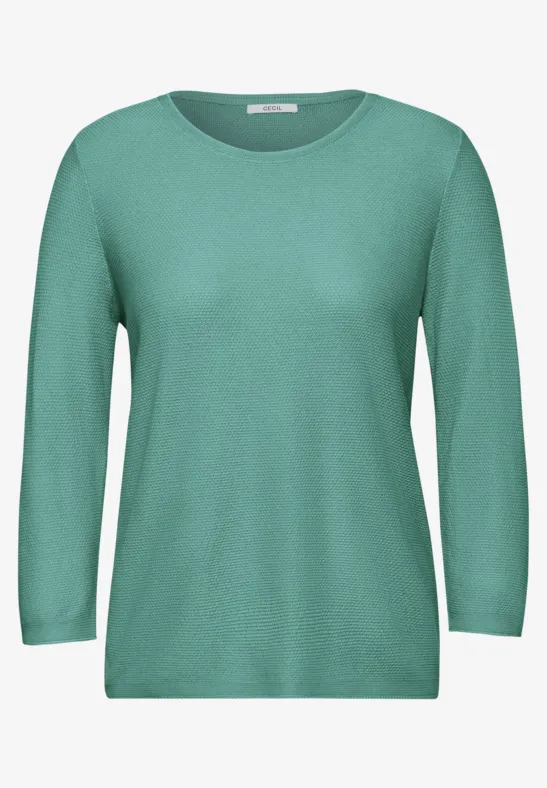 Strukturpullover adriatic green