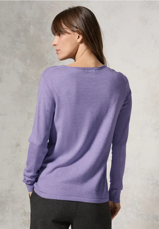 Pull en maille fine lilac melange