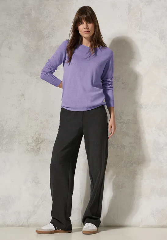 Pull en maille fine lilac melange