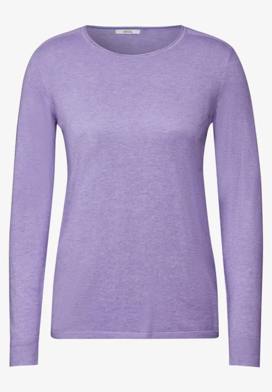 Pull en maille fine lilac melange