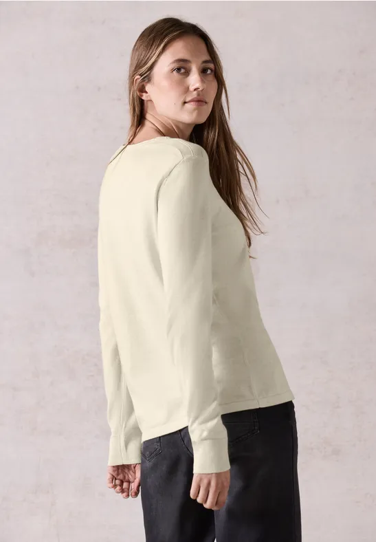 Pull-over birch white melange