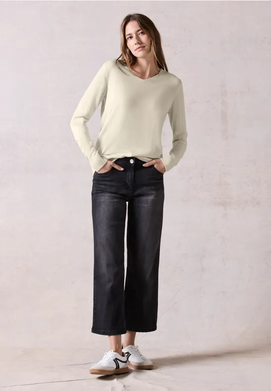 Pull-over birch white melange