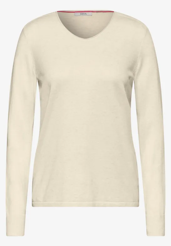 Pull-over birch white melange