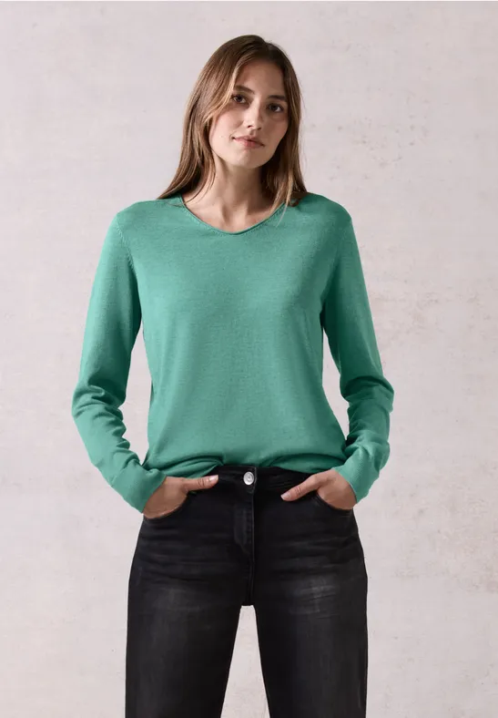 Pullover adriatic green melange