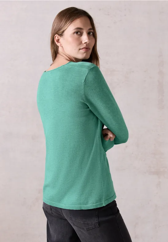 Pullover adriatic green melange