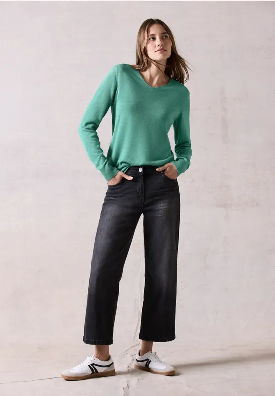 Pullover adriatic green melange