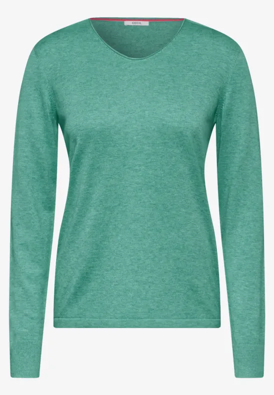 Pullover adriatic green melange