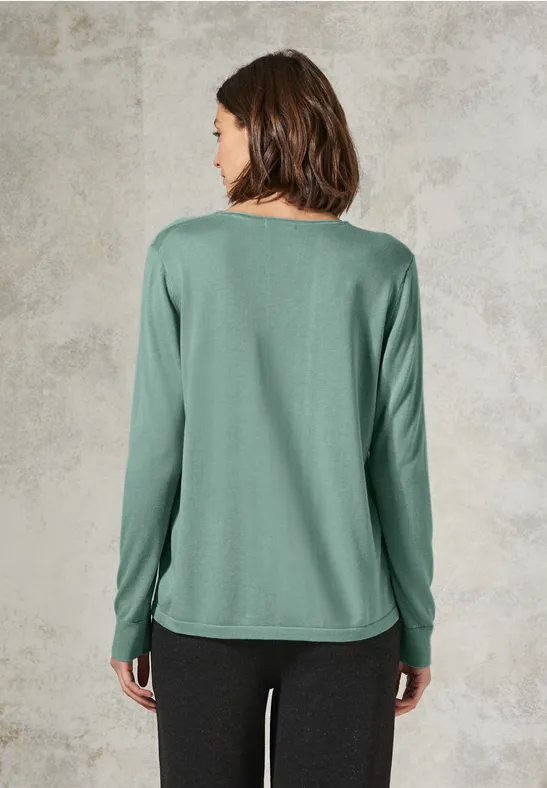 Sweter glaced salvia green