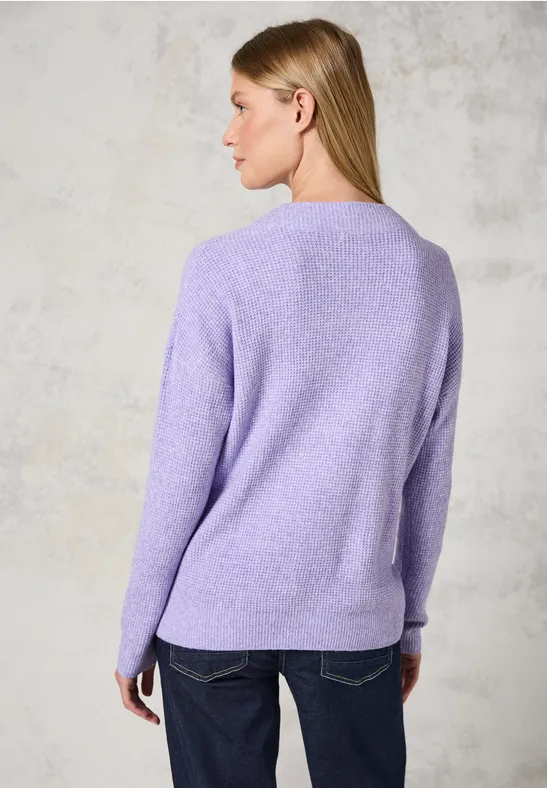 Pull structuré wild lilac melange
