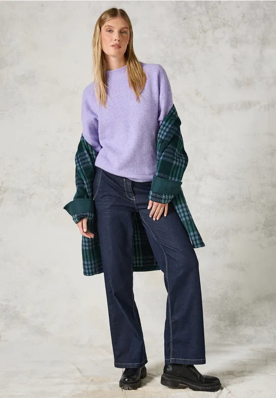 Pull structuré wild lilac melange