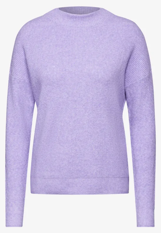 Pull structuré wild lilac melange