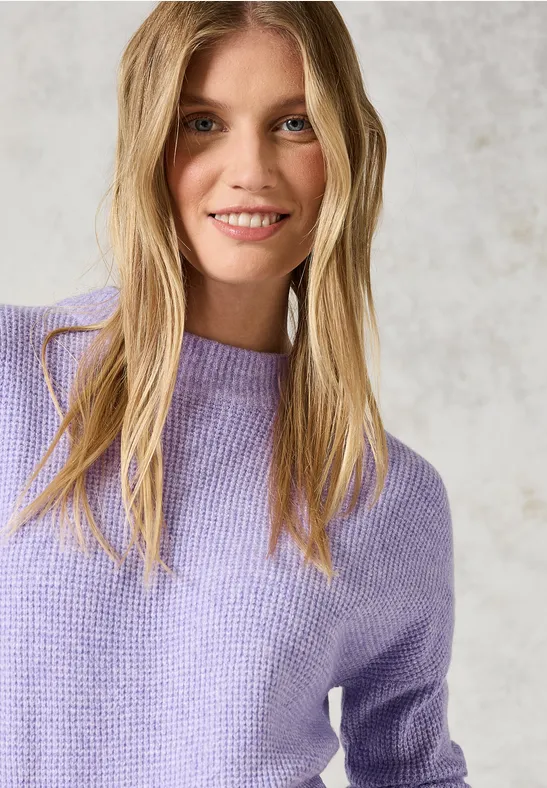 Pull structuré wild lilac melange