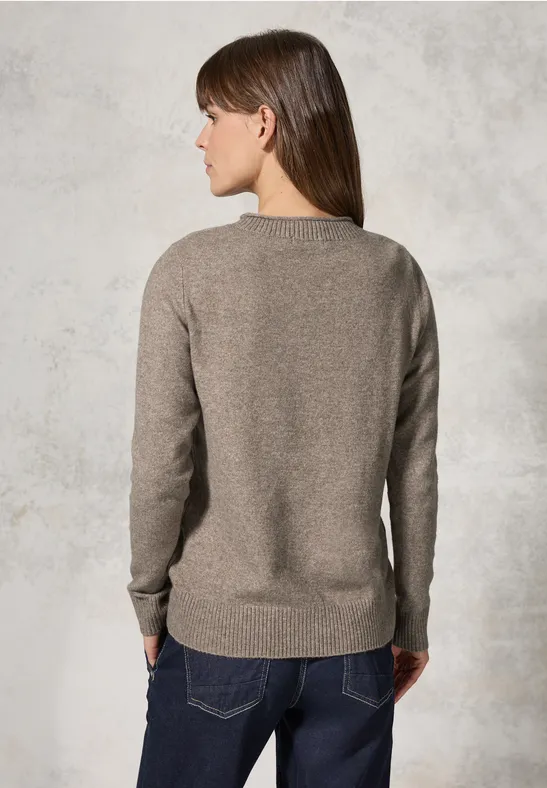 Pull douillet dark taupe melange