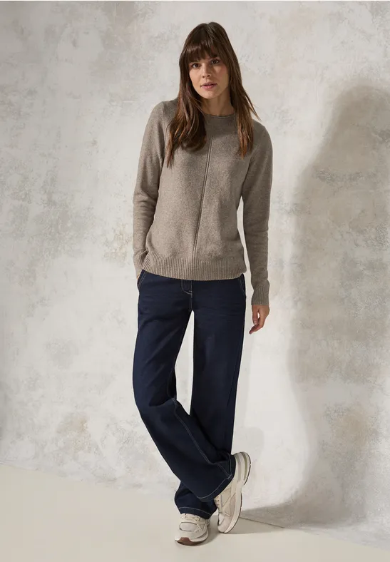 Pull douillet dark taupe melange