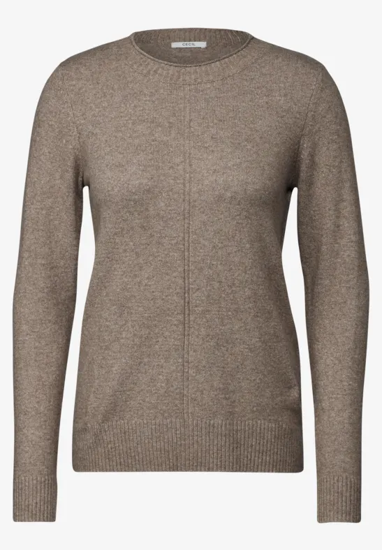 Pull douillet dark taupe melange
