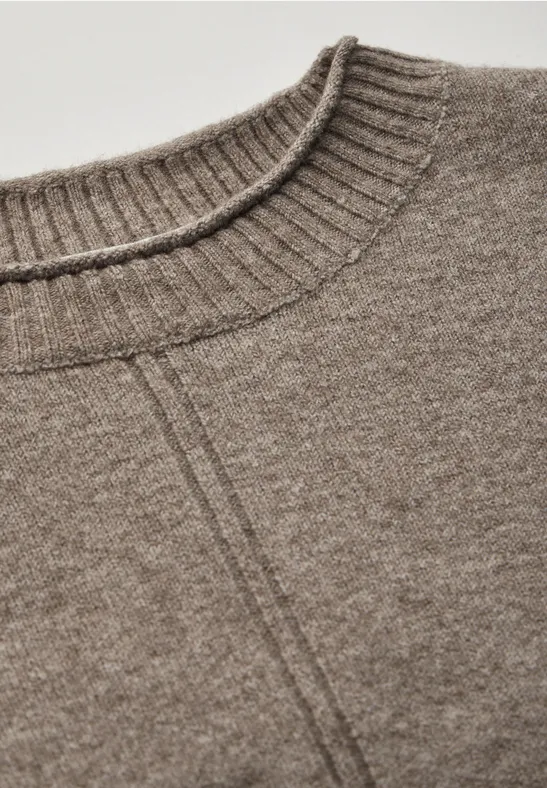 Pull douillet dark taupe melange