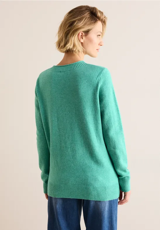 Kuscheliger Pullover aventurine green melange