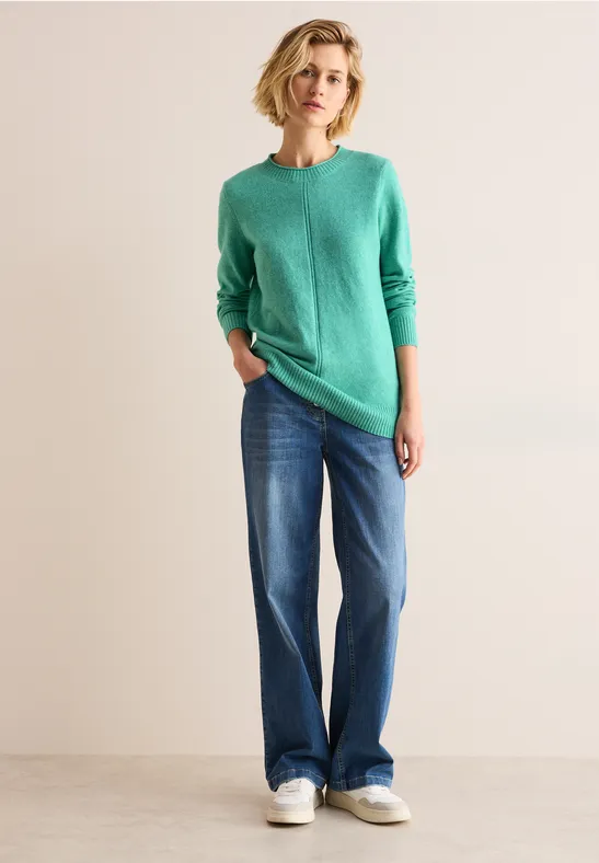 Kuscheliger Pullover aventurine green melange
