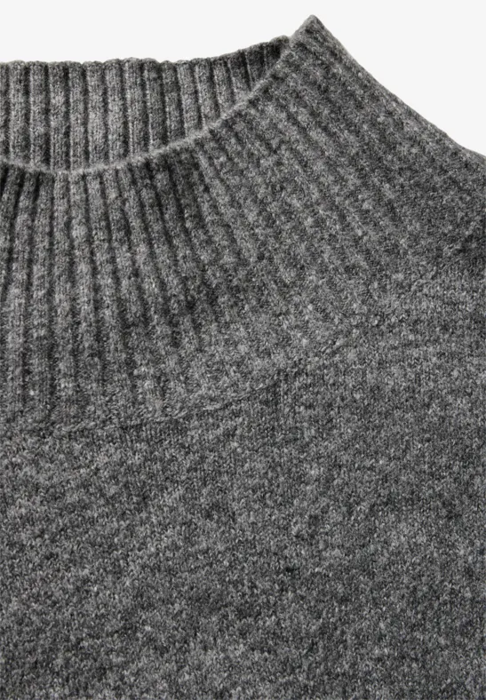 Pull à col montant flint grey melange