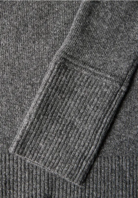 Pull à col montant flint grey melange