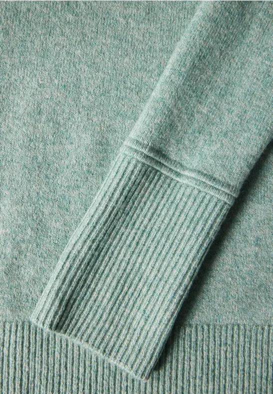 Pull à col montant iced salvia green melange