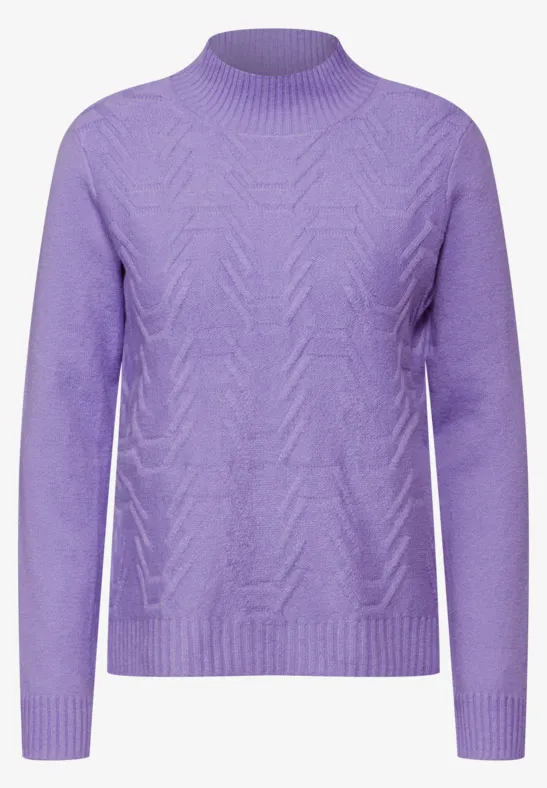 Jaquard Pullover in Unifarbe gentle lilac