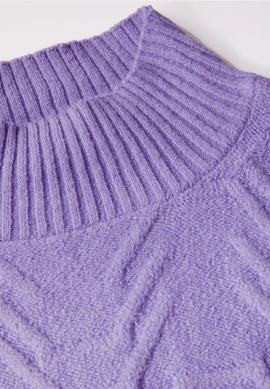 Jaquard Pullover in Unifarbe gentle lilac